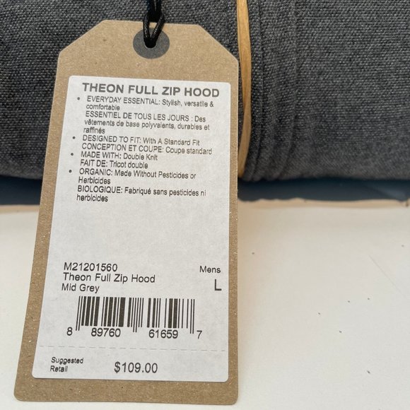 prAna Theon Full Zip Hoodie XL NWT - Picture 3 of 8